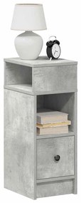 vidaXL Noptiera cu sertar gri beton 25x31x66 cm