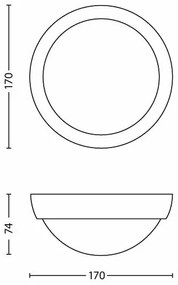 Aplică LED de exterior Philips 17304/30/16 MYGARDEN EAGLE 1xLED/3,5W IP44