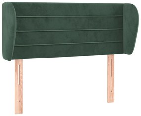 3117329 vidaXL Tăblie de pat cu aripioare verde închis 103x23x78/88 cm catifea