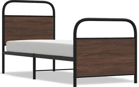 vidaXL Cadru de pat fără saltea 80x200cm Stejar maro lemn prelucrat
