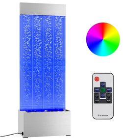 Coloana cu bule cu LED-uri RGB otel inoxidabil acrilic 110 cm