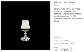Veioza cristal Venezian PEGASO TL1 SMALL 059266