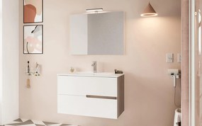 Set lemn masiv Mobilier Baie Suspendat Bello 80cm - Rovere Fumo