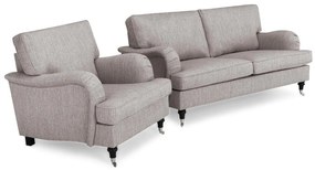 Set mobilier tapițat Bloomington A128Tapiterie, Picioare: Metal, Lemn, Role