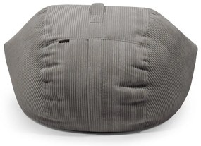 Fotoliu bean bag crem cu tapițerie din catifea reiată Roll 105 – SLOWDOWN