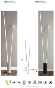 Lampadar LED design modern minimalist VERTICAL 44W alb