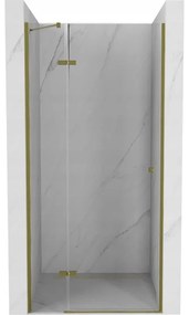 Mexen Roma ușa de duș cu balamale 90 cm, transparent, Aurie - 854-090-000-50-00