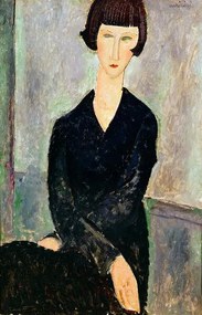 Modigliani, Amedeo - Artă imprimată Woman in Black Dress, (26.7 x 40 cm)