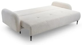 Canapea extensibilă tapițată CLOUDY, 3 locuri, crem