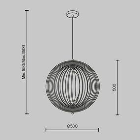 Pendul design decorativ natural Roots 50cm