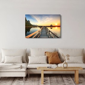 Tablou ponton din lemn (90x60 cm)