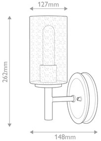 Hinkley HK-COLLIER1-BX - Aplica de perete COLLIER 1xE27/60W/230V