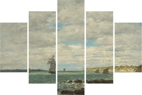 Tablou - Eugène Boudin, Coast of Brittany, reproducere (150x105 cm)