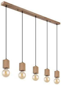 Lustra cu 5 pendule design industrial ERNA maro