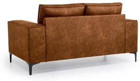 Canapea maro coniac cu tapițerie din imitație de piele 164 cm Copenhagen – Scandic