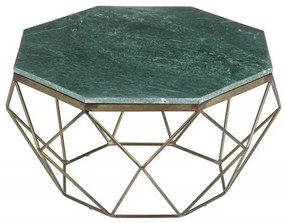 Masuta de cafea design minimalist Diamond 69cm, marmura verde