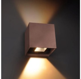 Brilagi - Aplică de exterior CUBE LED/6W/230V maro IP54