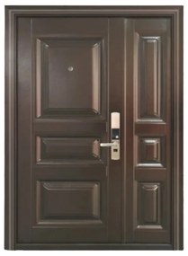 Usa metalica dubla de exterior cu izolatie si vizor Novo Doors ND5001 ,deschidere stanga dreapta, 1 yala, dimensiuni multiple,tabla 0.7 mm, balamale