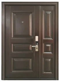 Usa metalica dubla de exterior cu izolatie si vizor Novo Doors ND5001 ,deschidere stanga dreapta, 1 yala, dimensiuni multiple,tabla 0.7 mm, balamale