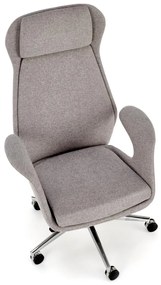 Scaun de birou Kevin stofa gri cenusiu H125 cm