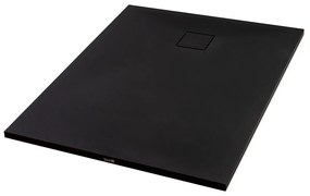Cagliari Black 80x100x2,6 cm Cădiță de duș pătrată, SMC, cu sifon inclus