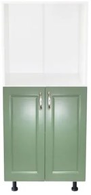 Soldat 60 cu 2 usi cu spatiu cuptor Zebra MDF verde drept
