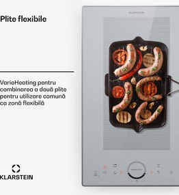 Klarstein Delicatessa Domino Prime, plită incorporabilă, cu inducție, 2 zone, 3500 W