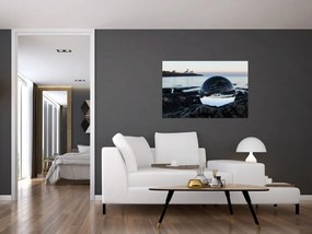 Tablou - Bile de sticlă pe piatră (90x60 cm)