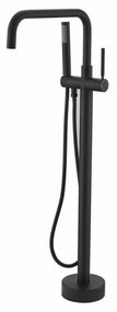 Baterie de podea negru, design elegant și modern – Perfectă pentru un interior contemporan.