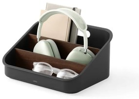 Organizator de baie negru pentru cosmetice din plastic reciclat Bellwood – Umbra