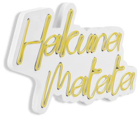 Decoratiune luminoasa LED de perete Hakuna Matata Galben 47x29x2 cm