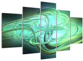 Tabloul cu abstracție verde (150x105 cm)