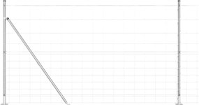 vidaXL Stâlp de gard. Galvanizat 25 x 1,4 m Oțel