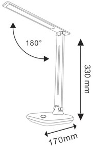 Lampă de masă LED dimabilă VINTO LED/9W/230V neagră