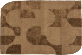 Covor maro din amestesc de lână 170x240 cm Livo – WOOOD