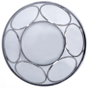 Masa de cafea Venus sticla fumurie/argintiu ø80/44 cm