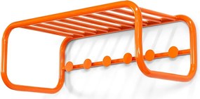 Cuier de perete portocaliu cu raft din metal 72 cm Retro – Spinder Design