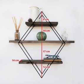 Etajeră de perete 60x60 cm molid