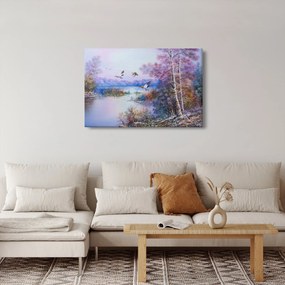 Tablou - Sosirea toamnei, pictură în ulei (90x60 cm)