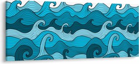 Tablou - Marea, abstracție (120x50 cm)