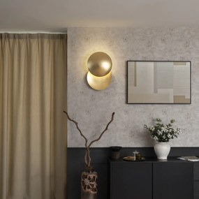 Lampă de perete modernă aurie 34,5 cm cu 2 lumini - Sunrise