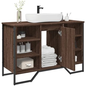 vidaXL Dulap chiuvetă de baie, stejar maro, 91x35x60 cm lemn prelucrat