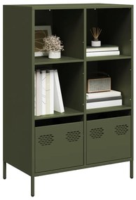 vidaXL Dulap înalt, verde măsliniu, 68x39x103,5 cm, oțel