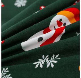 Lenjerie de pat din microfibra SNOWMAN SI TURTA DULCE verde Dimensiune lenjerie de pat: 70 x 90 cm | 140 x 200 cm