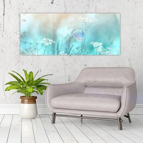 Tablou - Fluture în albastru (120x50 cm)