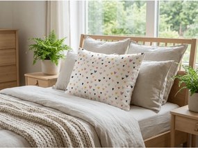 Husa de perna din bumbac DOTHEARTS POLY 50x70 cm, crem