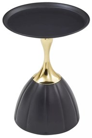 Masuta de cafea Piana negru/auriu ø38/h50 cm