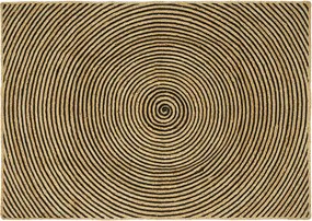 vidaXL Covor Natural și Negru 140 x 200 cm Iută