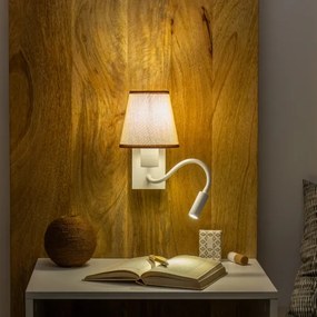 Lampă LED de perete Brilagi NUBILA 1xE27/25W/230V + LED/3W alb/maro