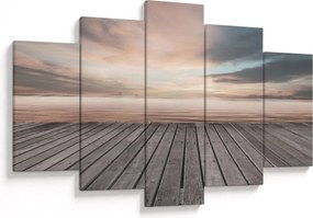 Tablou - Pier la apus de soare (150x105 cm)